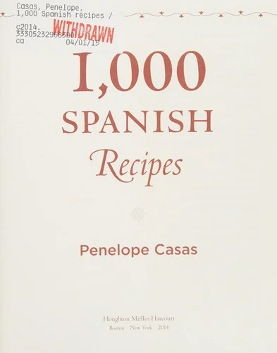 1,000 Spanish Recipes by Casas, Penelope