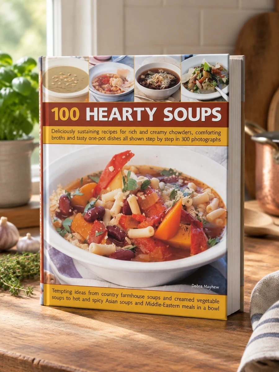 100 Hearty Soups: Deliciously Sustaining Recipes for Rich and Creamy Chowders, Comforting Broths and Tasty One-Pot Dishes All Shown Step by Step in 40