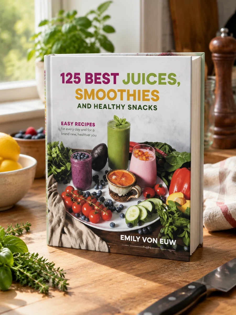 125 Best Juices, Smoothies and Healthy Snacks: Easy Recipes for Natural Energy and Delicious, Plant-Based Nutrition