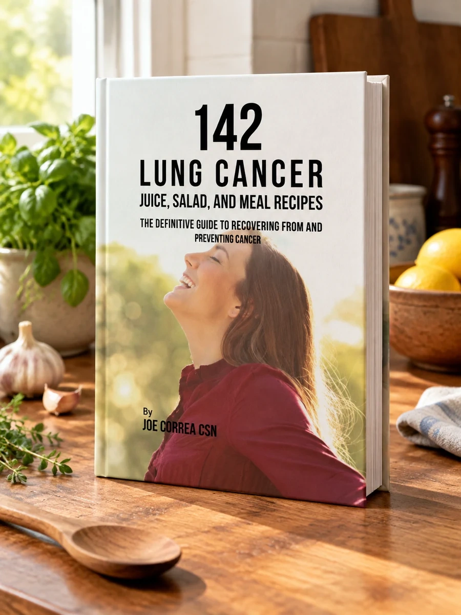 Cover of 142 Lung Cancer Juice, Salad, and Meal Recipes: The Definitive Guide to Recovering from and Preventing Cancer