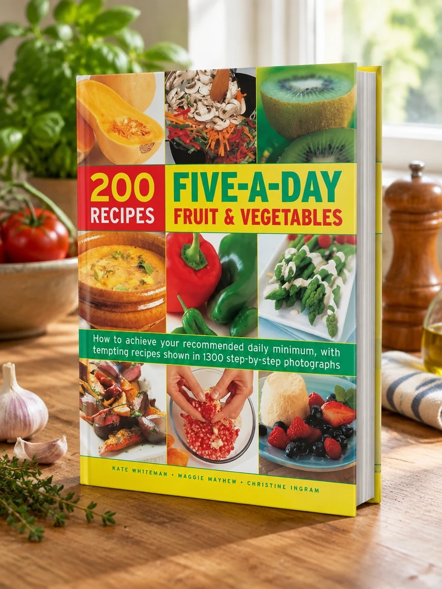 200 Five-A-Day Fruit & Vegetable Recipes: How to Achieve Your Recommended Daily Minimum, with Tempting Recipes Shown in 1300 Step-By-Step Photographs
