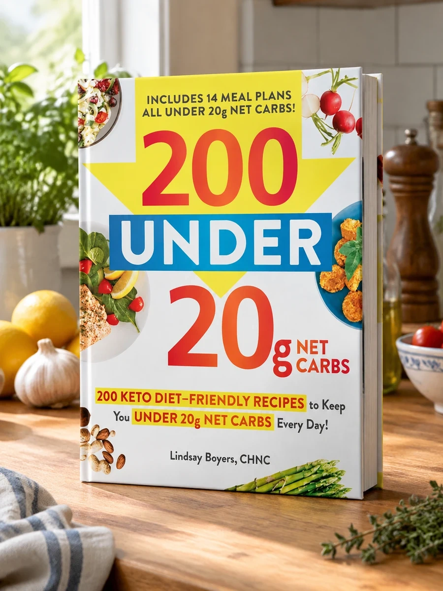 Cover of 200 Under 20g Net Carbs: 200 Keto Diet-Friendly Recipes to Keep You Under 20g Net Carbs Every Day!