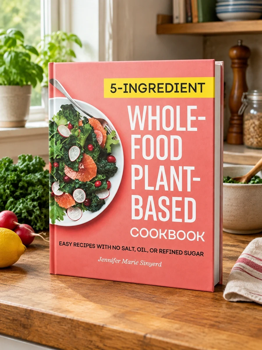 5-Ingredient Whole-Food, Plant-Based Cookbook: Easy Recipes with No Salt, Oil, or Refined Sugar