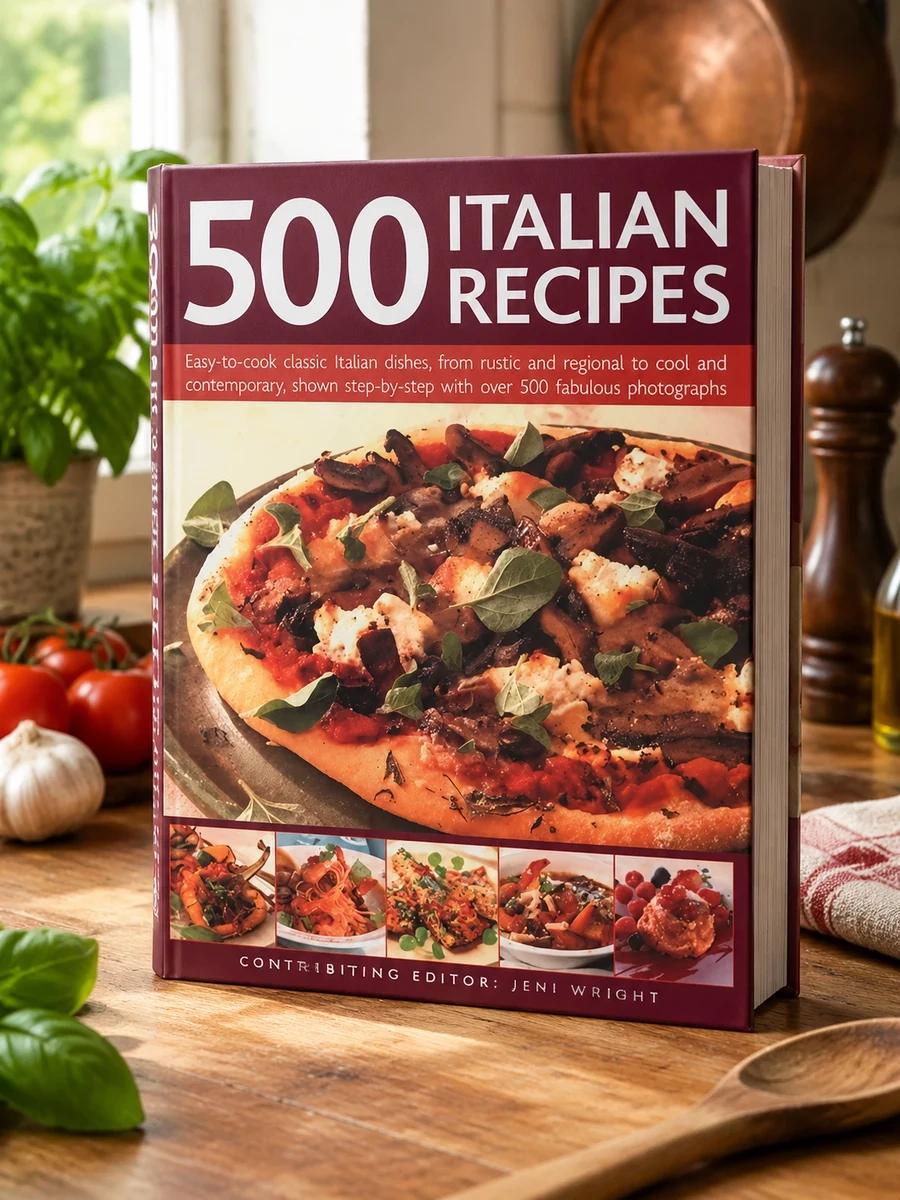 Cover of 500 Italian Recipes: Easy-To-Cook Classic Italian Dishes, from Rustic and Regional to Cool and Contemporary, Shown Step-By-Step with Over 500 Fabulous