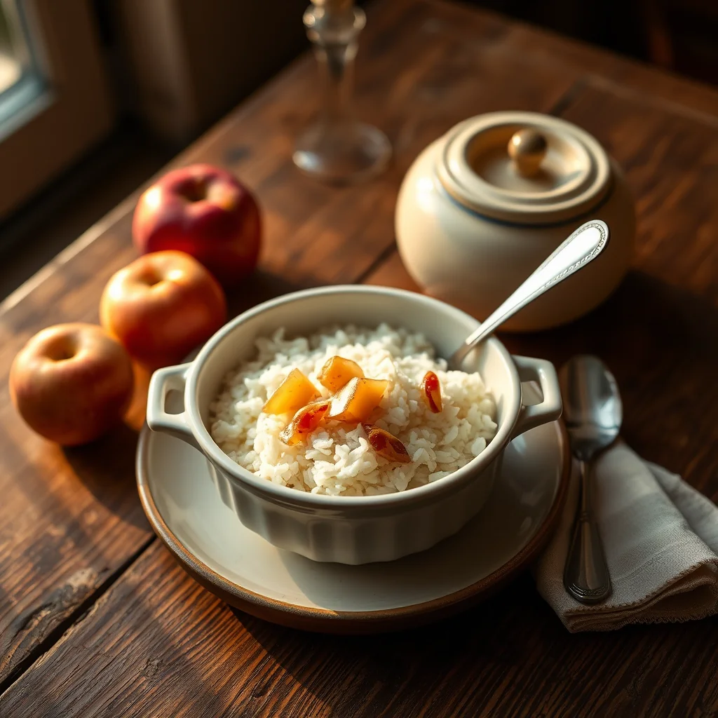 A Pretty Dish Of Apples And Rice — Misc & Invalid Cookery