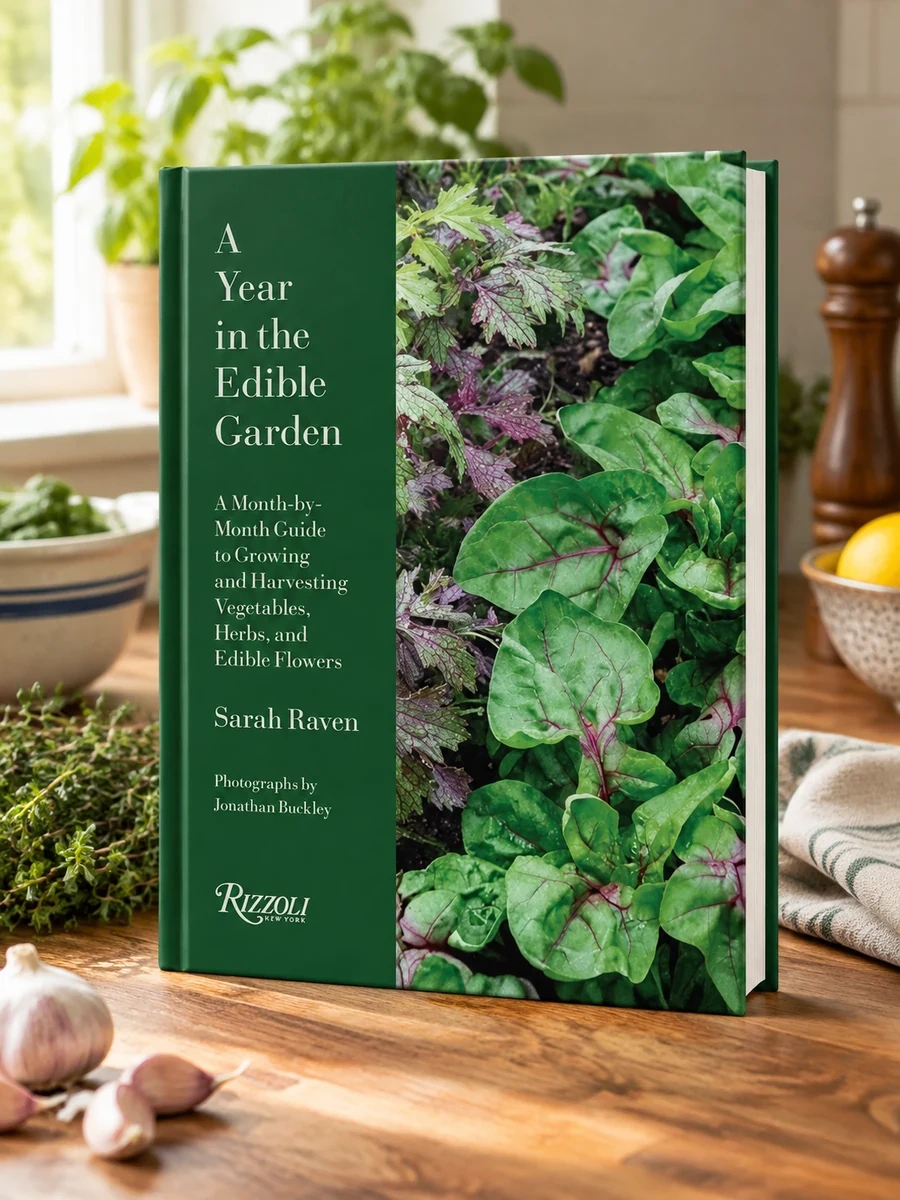 A Year in the Edible Garden: A Month-By-Month Guide to Growing and Harvesting Vegetables, Herbs, and Edible Flowers