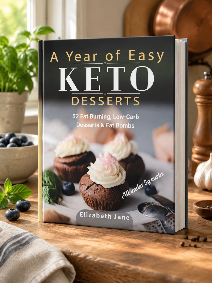 A Year of Easy Keto Desserts: 52 Seasonal Fat Burning, Low-Carb Desserts & Fat Bombs with less than 5 gram of carbs