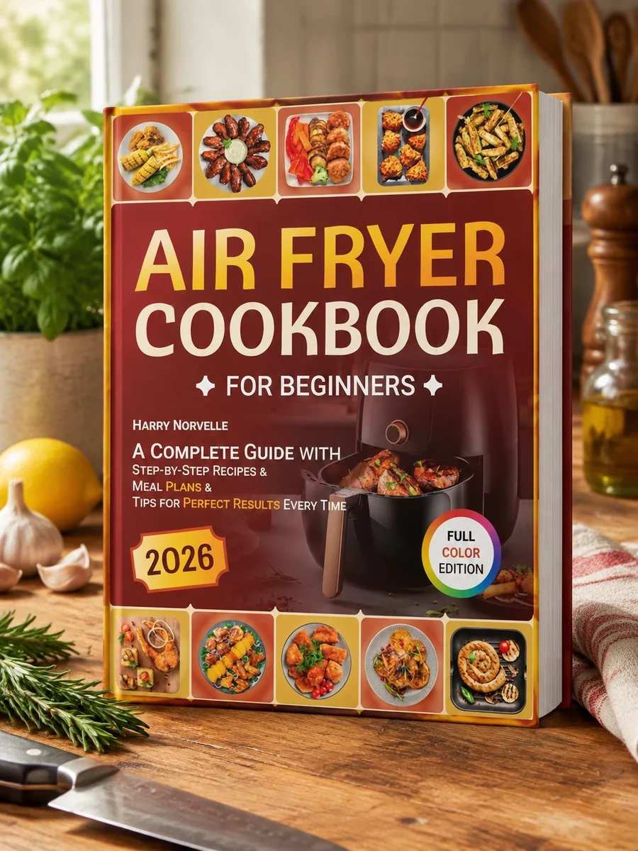 Air Fryer Cookbook for Beginners: A Complete Guide with Step-by-Step Recipes, Meal Plans & Tips for Perfect Results Every Time