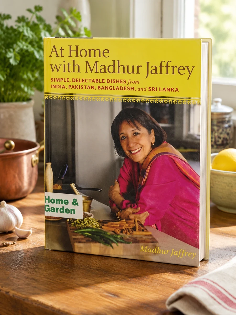 At Home with Madhur Jaffrey: Simple, Delectable Dishes from India, Pakistan, Bangladesh, and Sri Lanka: A Cookbook