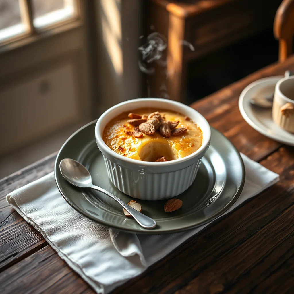 Baked Almond Pudding — Puddings & Desserts