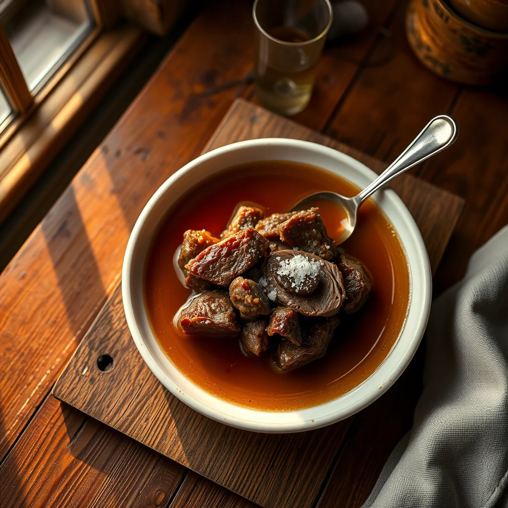 Baked Beef Tea — Drinks & Cordials