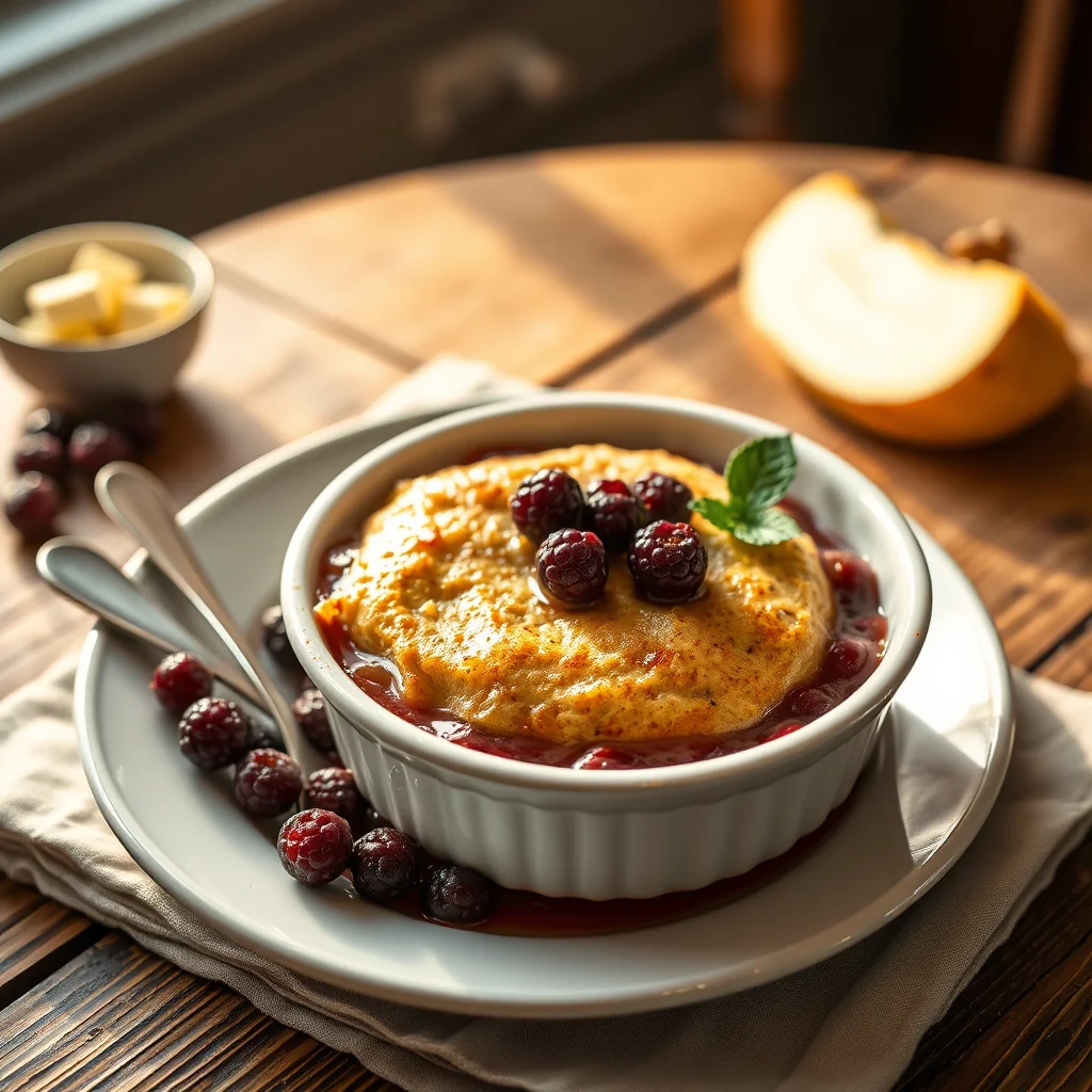 Baked Gooseberry Pudding — Puddings & Desserts