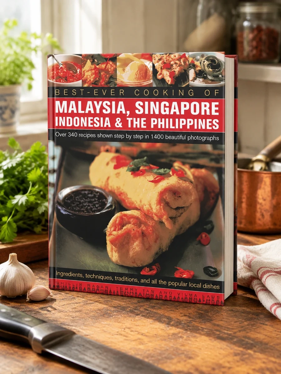Cover of Best Ever Cooking of Malaysia, Singapore, Indonesia & the Philippines: Over 340 Recipes Shown Step by Step in 1400 Beautiful Photographs; Ingredients,