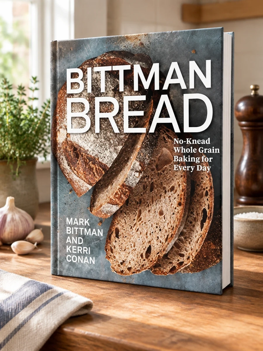 Bittman Bread: No-Knead Whole Grain Baking for Every Day: A Bread Recipe Cookbook