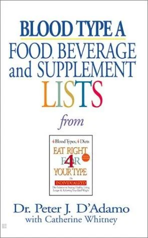 Blood Type a Food, Beverage and Supplement Lists