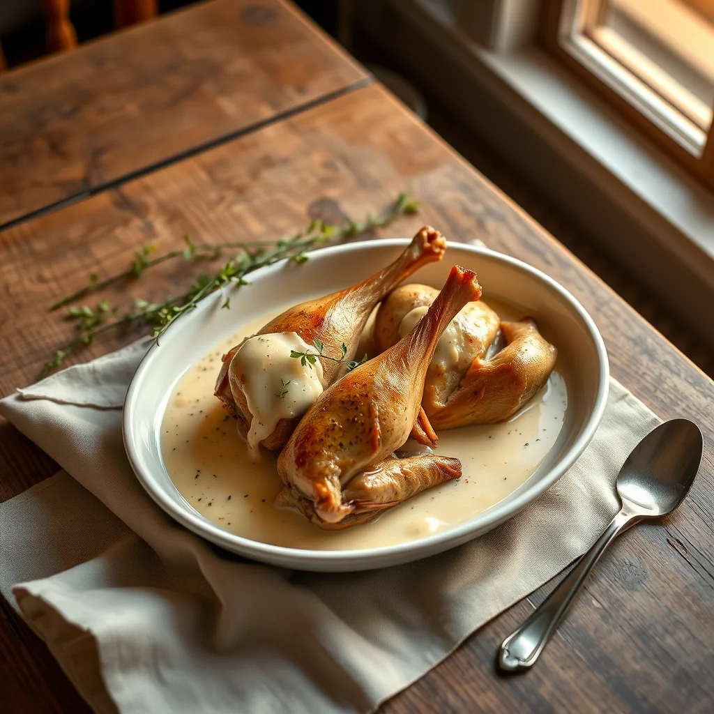 Boiled Fowls A La Bechamel — Misc & Invalid Cookery