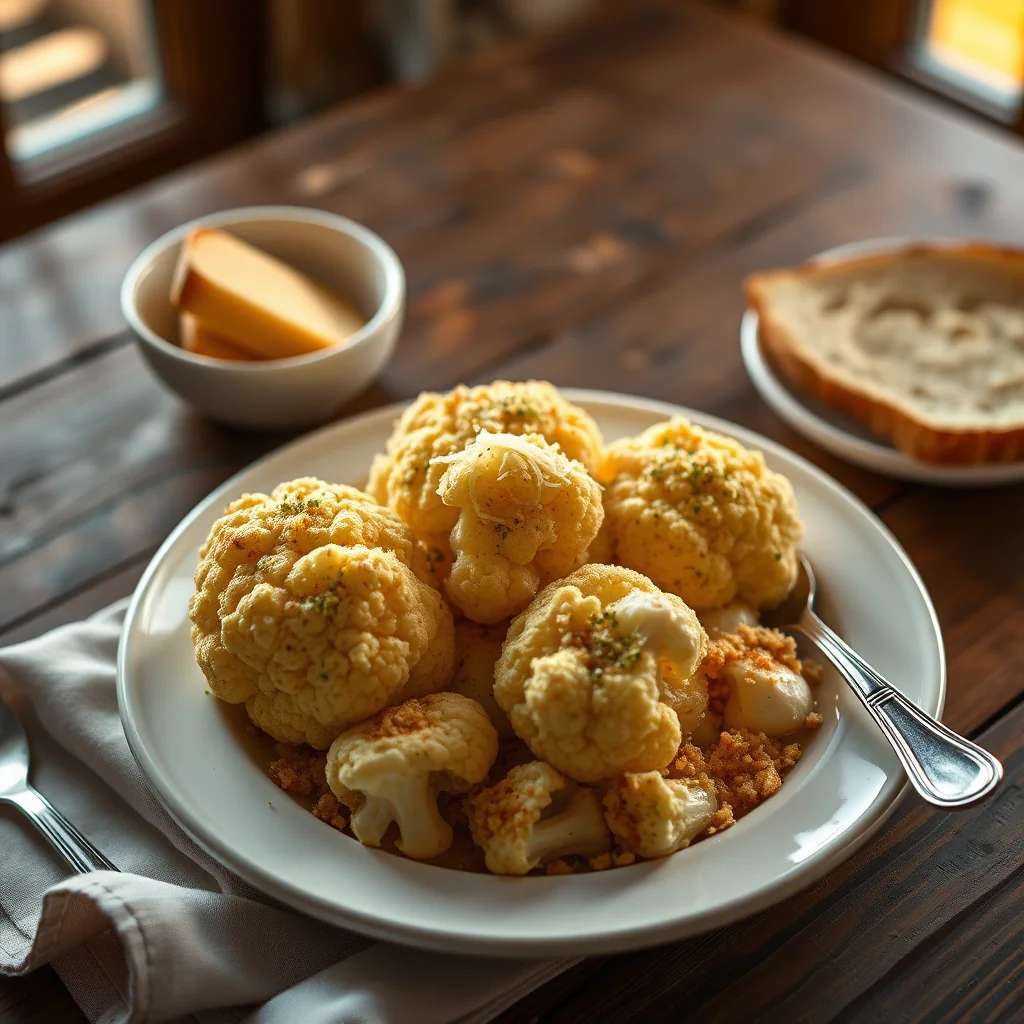 Cauliflowers With Parmesan Cheese — Eggs & Dairy