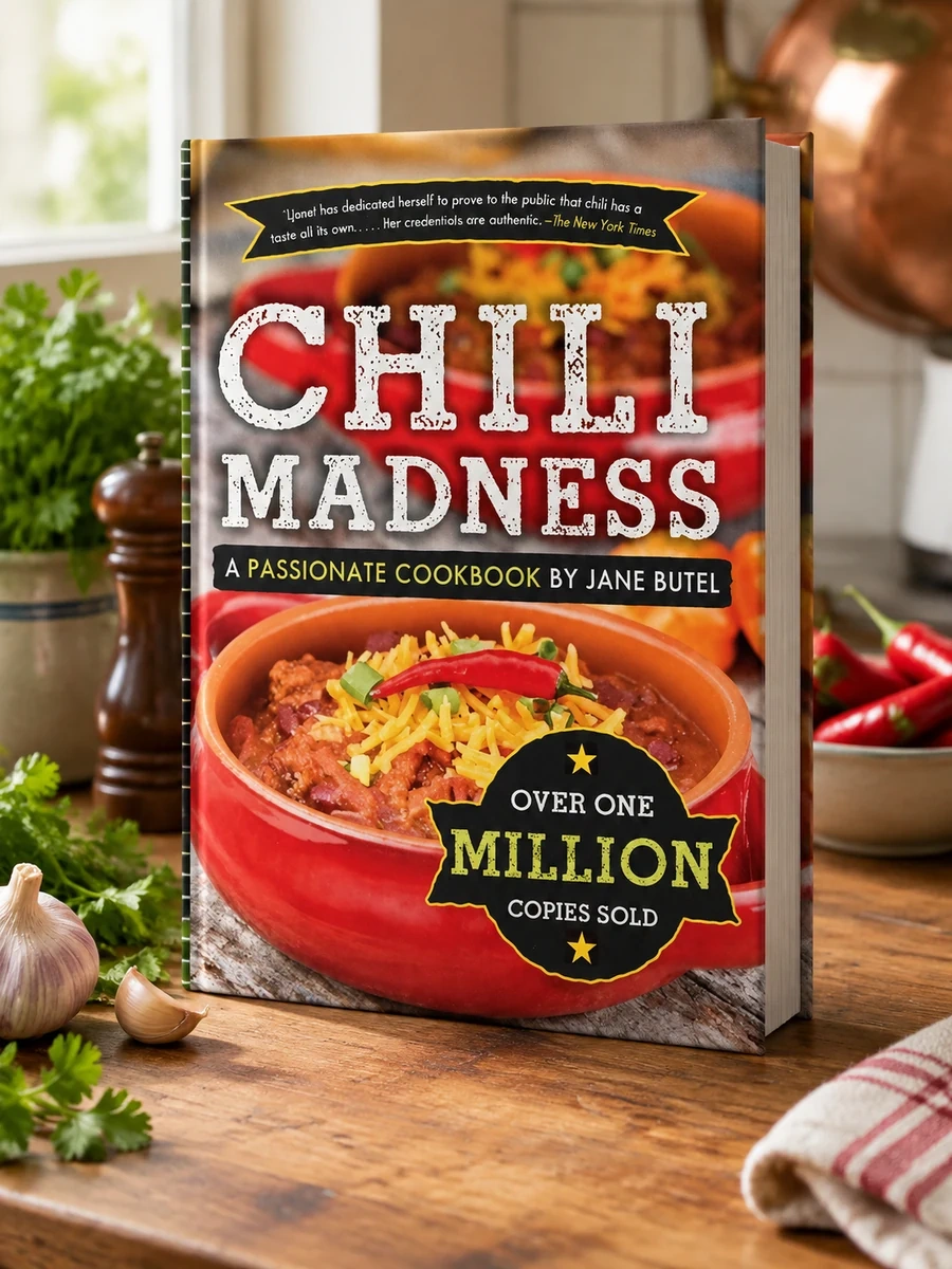 Cover of Chili Madness: A Passionate Cookbook by Jane Butel (Revised)