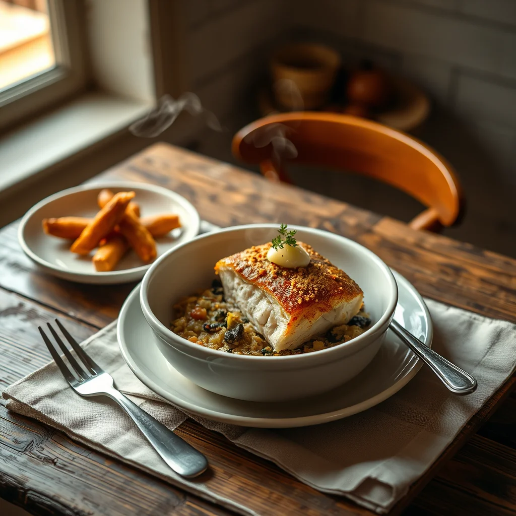 Cod Sounds, En Poule — Fish & Seafood