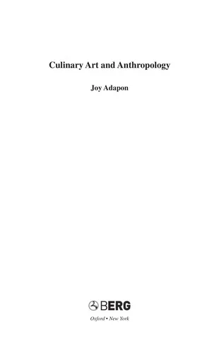 Culinary Art and Anthropology