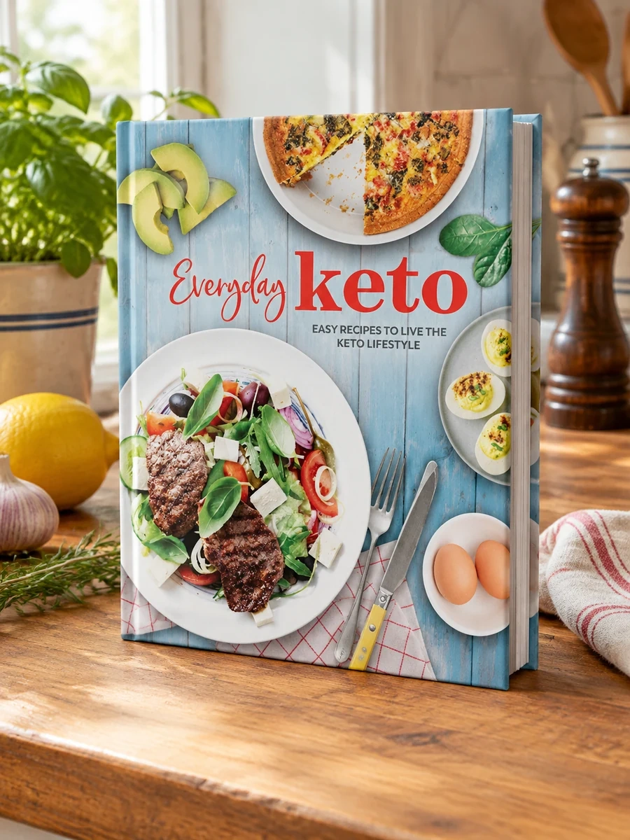 Everyday Keto: Easy Low-Carb, High-Fat Recipes for Beginners Nutritional Data & Photo for Every Recipe Hardcover Keto Diet Cookbook
