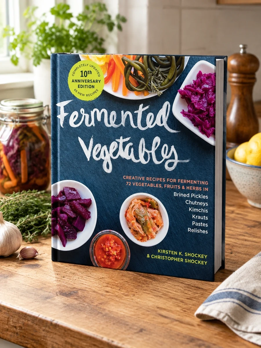 Fermented Vegetables, 10th Anniversary Edition: Creative Recipes for Fermenting 72 Vegetables, Fruits, & Herbs in Brined Pickles, Chutneys, Kimchis, K