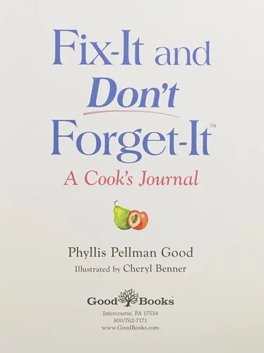 Fix-It and Don't Forget-It Journal: A Cook's Journal (Skyhorse Stationary)