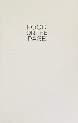 Food on the Page: Cookbooks and American Culture