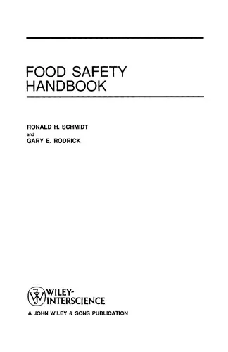 Food Safety Handbook by Schmidt, Ronald H