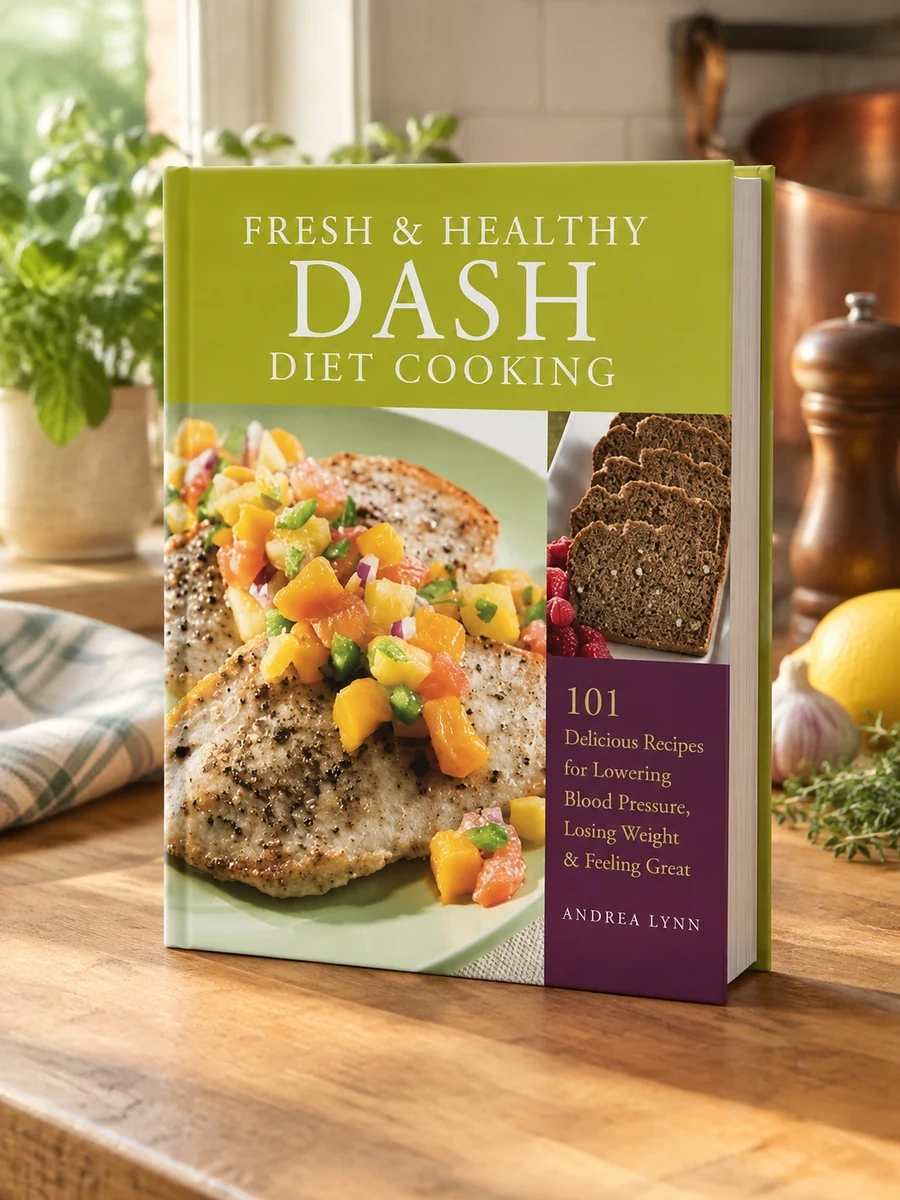 Cover of Fresh and Healthy Dash Diet Cooking: 101 Delicious Recipes for Lowering Blood Pressure, Losing Weight and Feeling Great