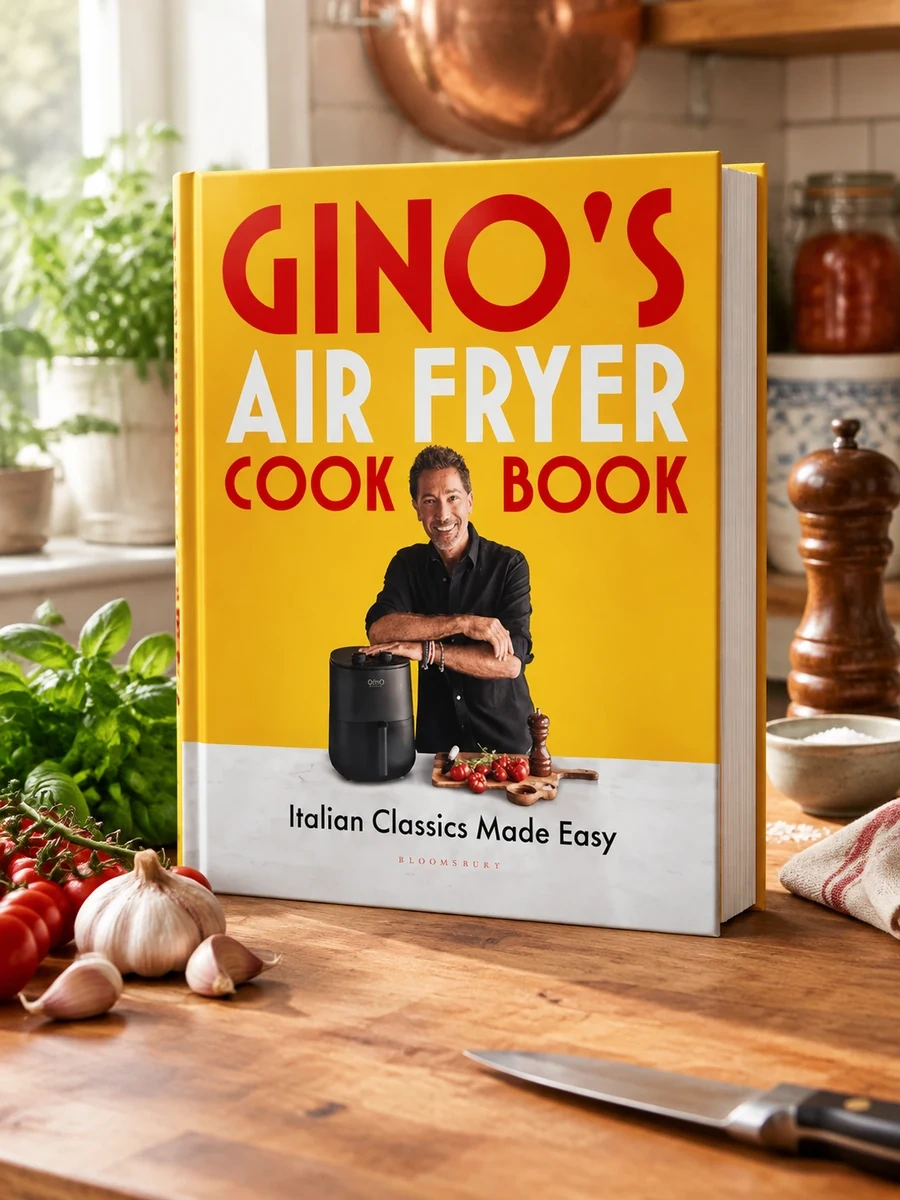 Cover of Gino's Air Fryer Cookbook: Italian Classics Made Easy, the Sunday Times Bestseller