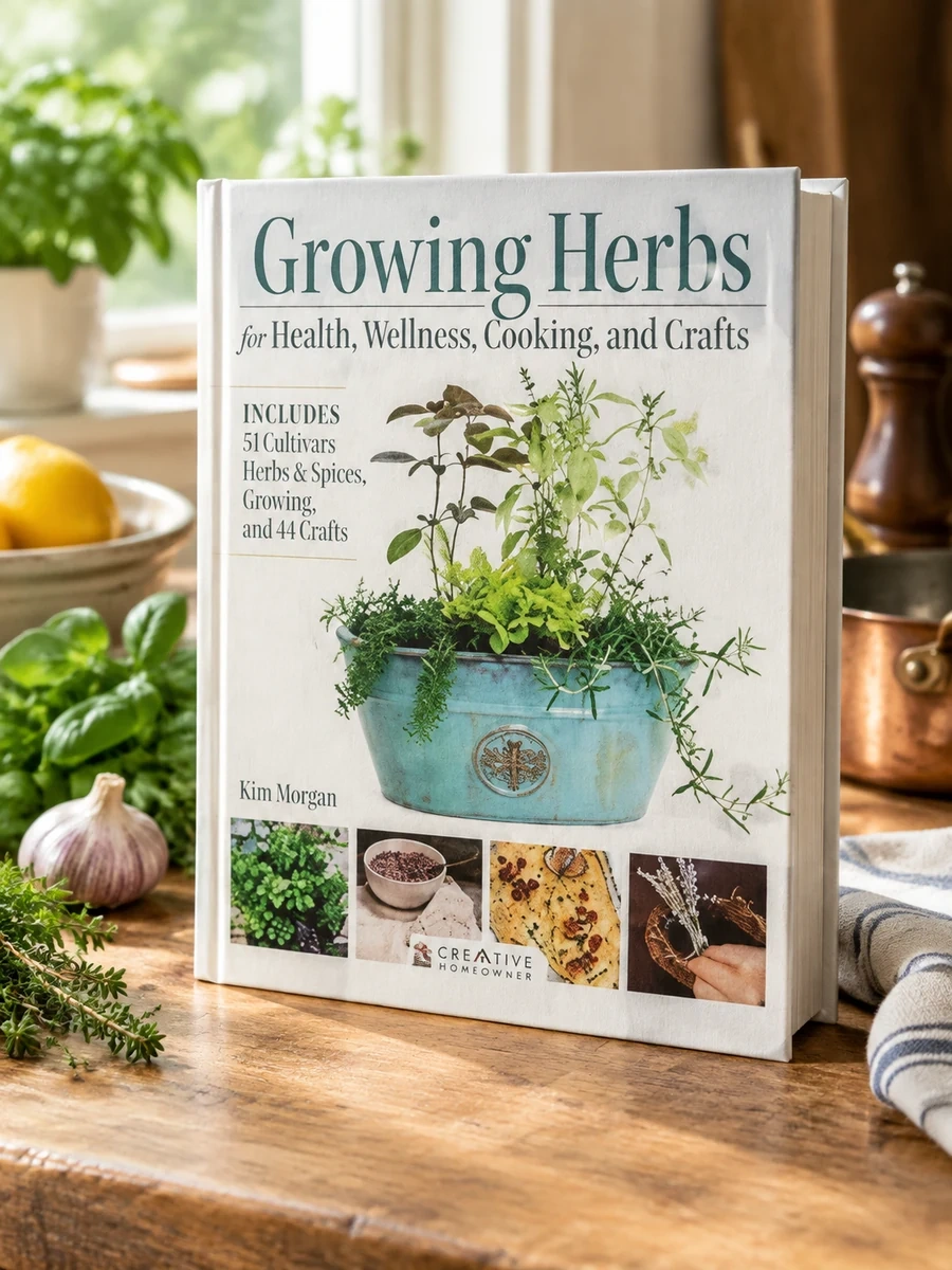 Growing Herbs for Health, Wellness, Cooking, and Crafts: Includes 51 Culinary Herbs & Spices, 25 Recipes, and 18 Crafts