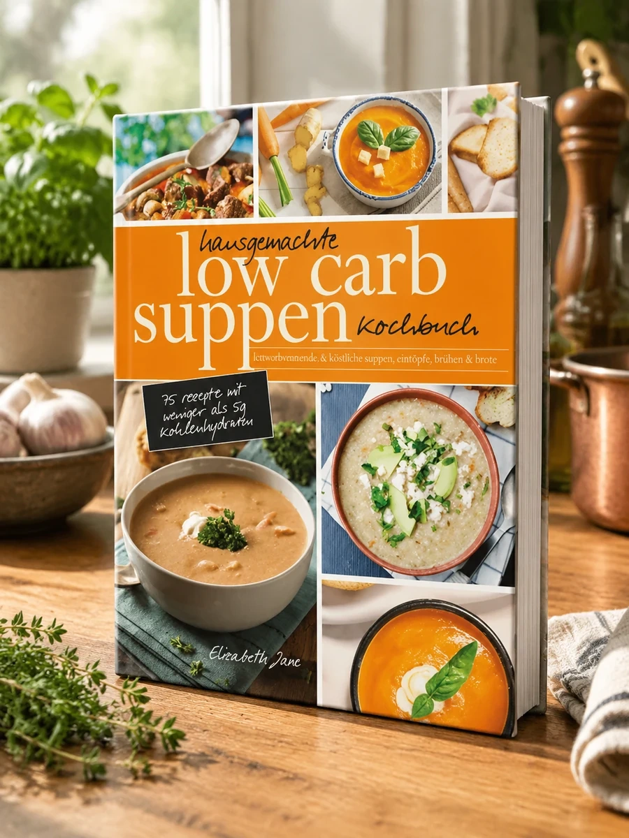Hausgemachte Low Carb Suppen Kochbuch: Fettverbrennende & kostliche Suppen, Eintopfe, Bruhen & Brote. Low Carb Komfortmahlzeiten fur die Seele