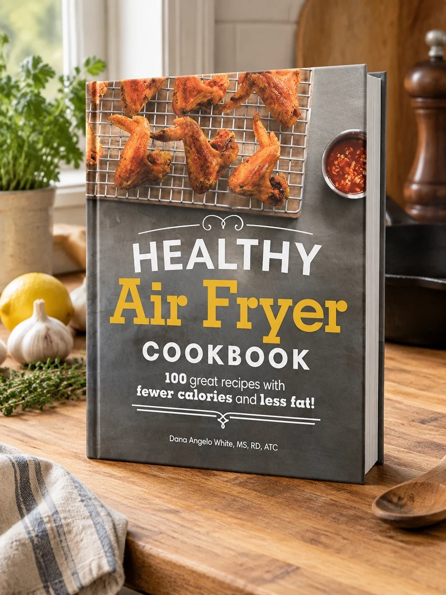 Cover of Healthy Air Fryer Cookbook: 100 Great Recipes with Fewer Calories and Less Fat