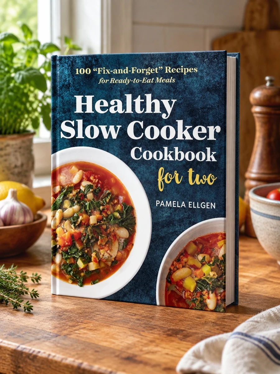 Cover of Healthy Slow Cooker Cookbook for Two: 100 Fix-And-Forget Recipes for Ready-To-Eat Meals