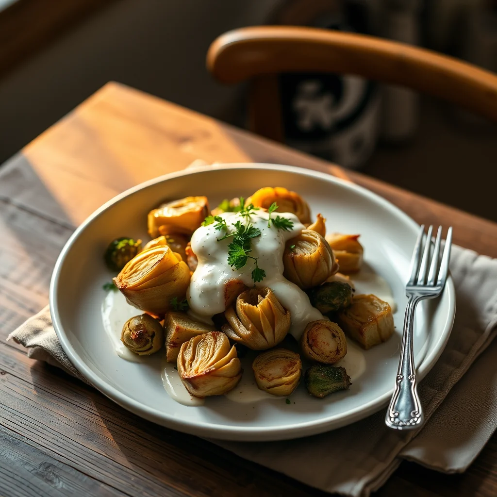 Jerusalem Artichokes With White Sauce — Sauces & Dressings