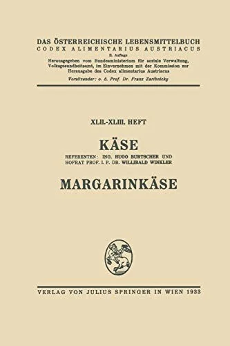 Kase. Margarinkase (2. Aufl. 1933)
