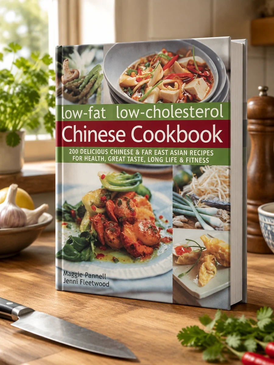 Low-Fat Low-Cholesterol Chinese Cookbook: 200 Delicious Chinese & Far East Asian Recipes for Health, Great Taste, Long Life & Fitness