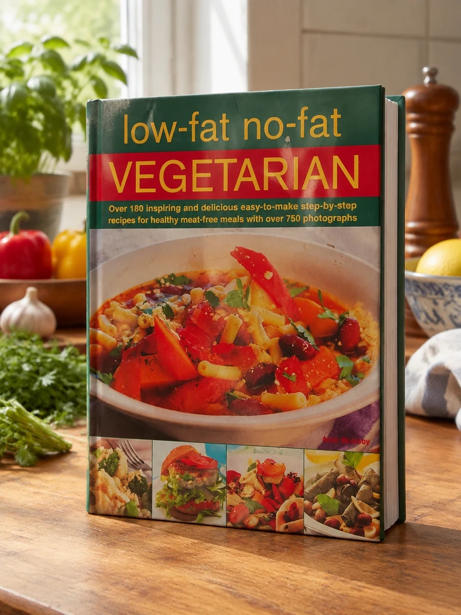 Low-Fat No-Fat Vegetarian: Over 180 Inspiring and Delicious Easy-To-Make Step-By-Step Recipes for Healthy Meat-Free Meals with Over 750 Photographs