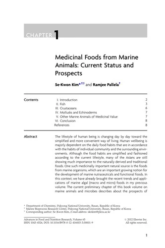 Marine Medicinal Foods: Implications and Applications: Animals and Microbes Volume 65