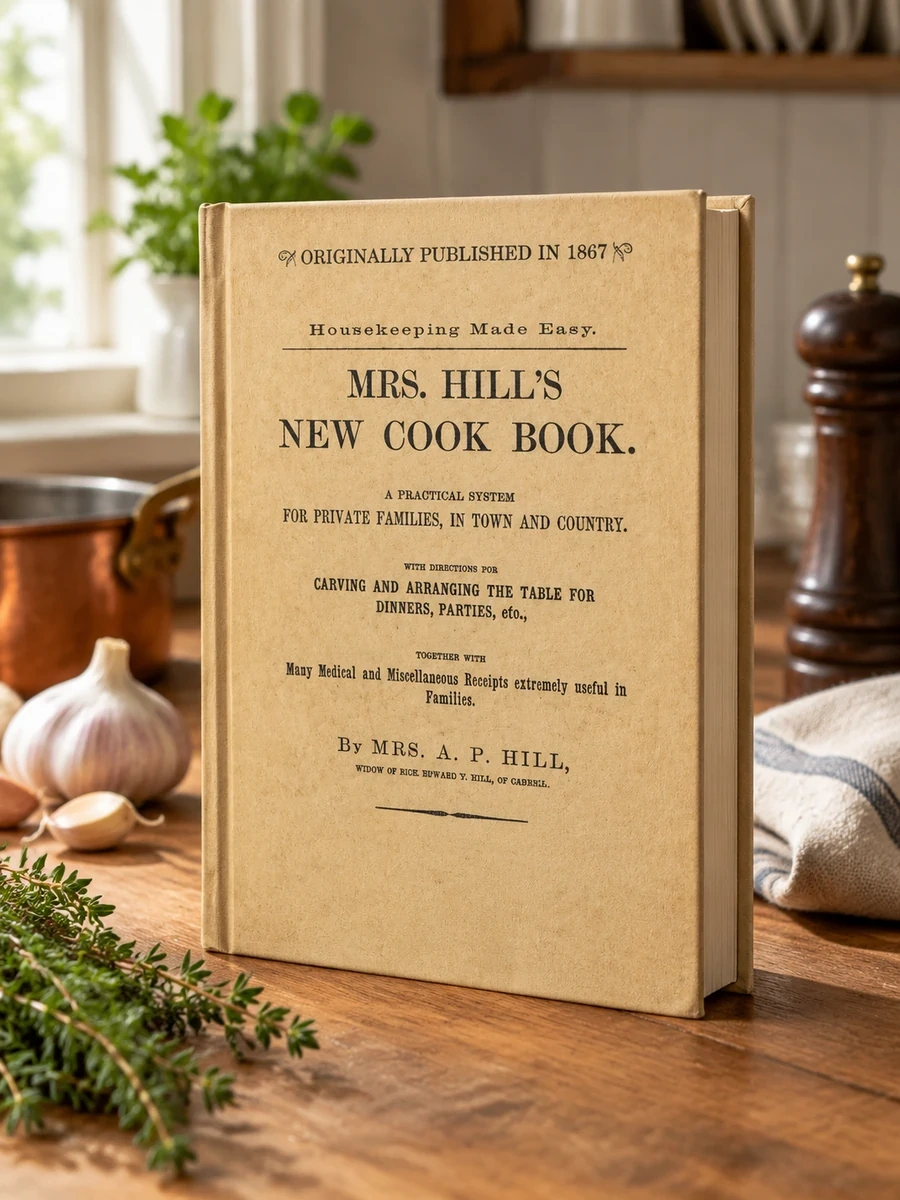 Mrs. Hill's New Cook Book: A Practical System for Private Families, in Town and Country
