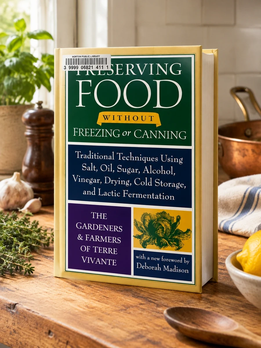 Preserving Food Without Freezing or Canning: Traditional Techniques Using Salt, Oil, Sugar, Alcohol, Vinegar, Drying, Cold Storage, and Lactic Ferment