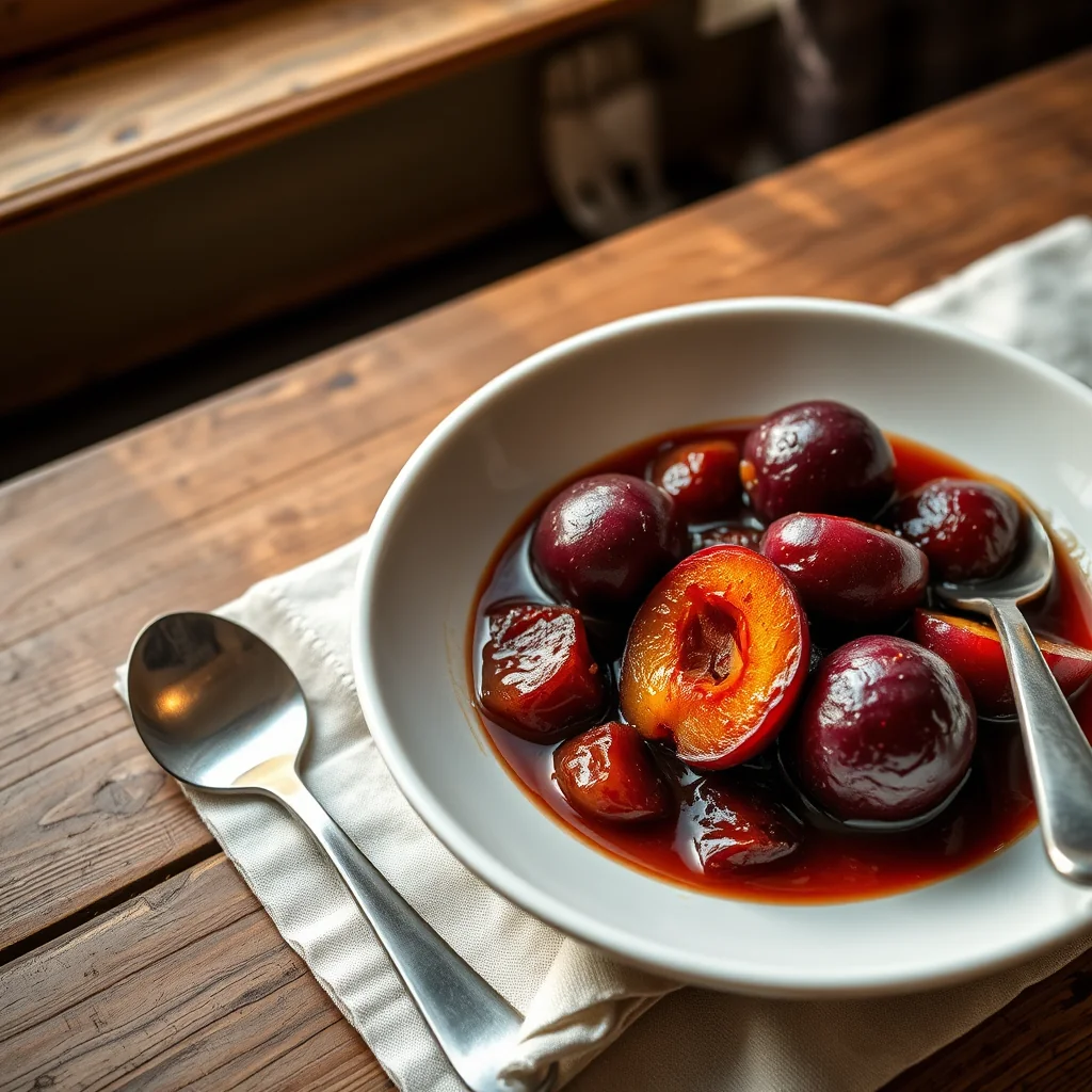 Stewed French Plums — Misc & Invalid Cookery