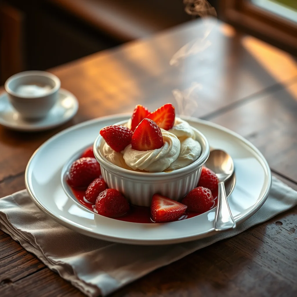 Strawberries And Cream — Puddings & Desserts