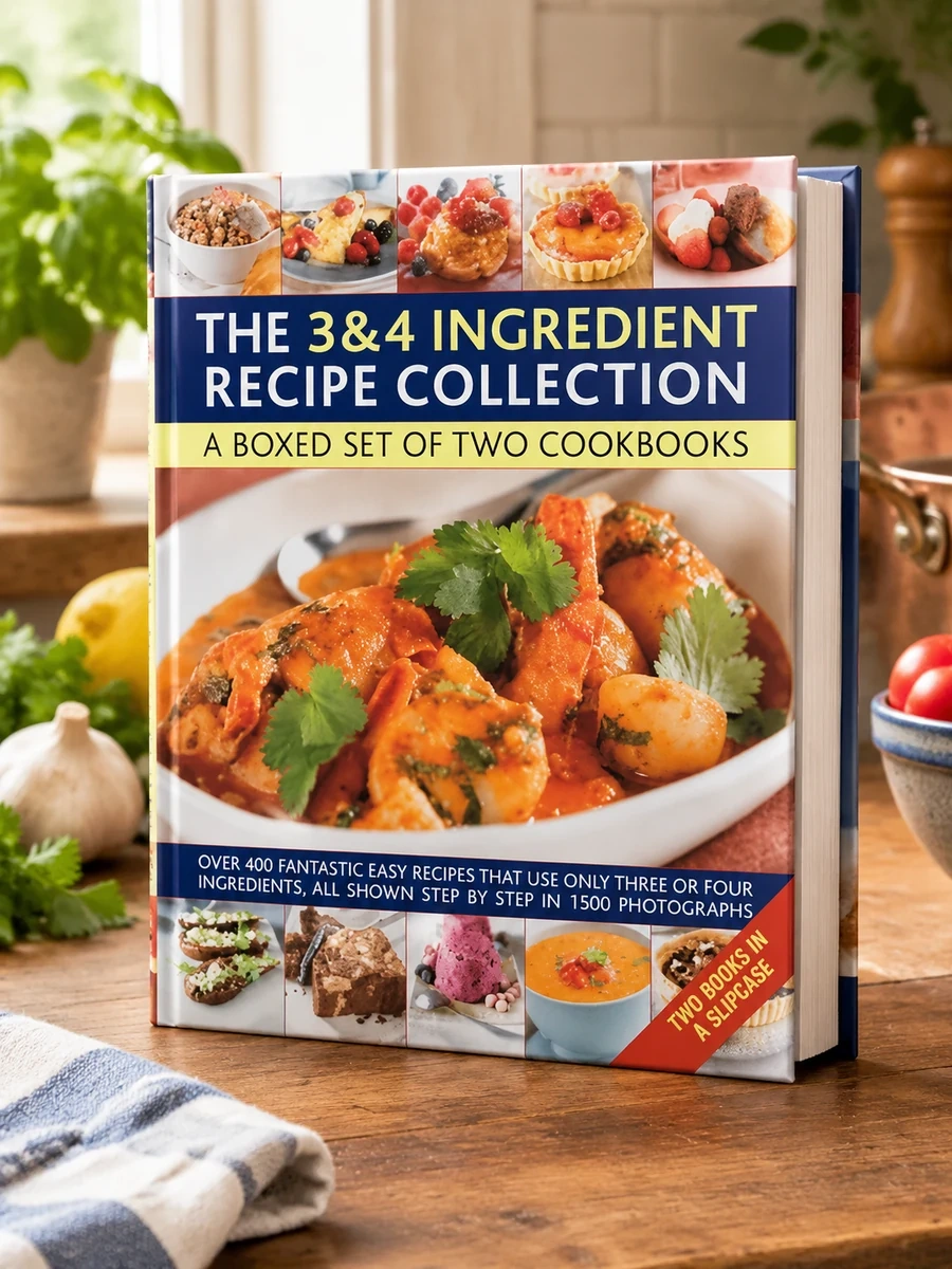 The 3 & 4 Ingredient Recipe Collection: A Box Set of Two Cookbooks: Over 450 Fantastic Easy Recipes That Use Only Three or Four Ingredients, All Shown Ste