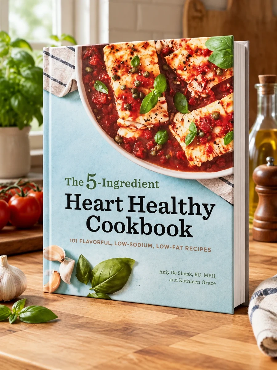 The 5-Ingredient Heart Healthy Cookbook: 101 Flavorful Low-Sodium, Low-Fat Recipes