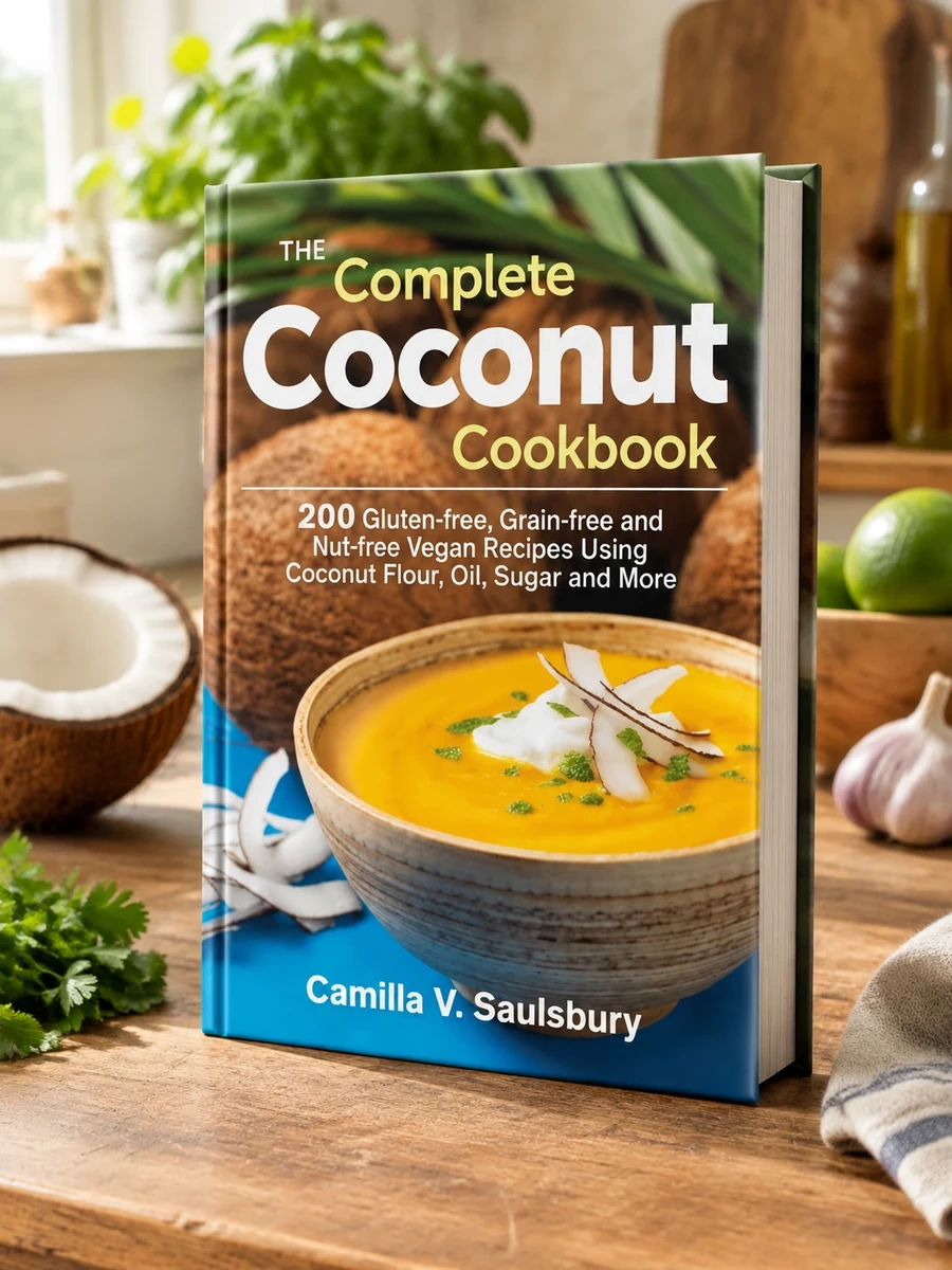 The Complete Coconut Cookbook: 200 Gluten-Free, Grain-Free and Nut-Free Vegan Recipes Using Coconut Flour, Oil, Sugar and More