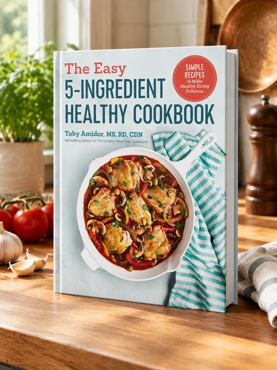 Cover of The Easy 5-Ingredient Healthy Cookbook: Simple Recipes to Make Healthy Eating Delicious