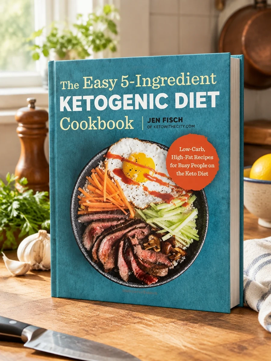 The Easy 5-Ingredient Ketogenic Diet Cookbook: Low-Carb, High-Fat Recipes for Busy People on the Keto Diet