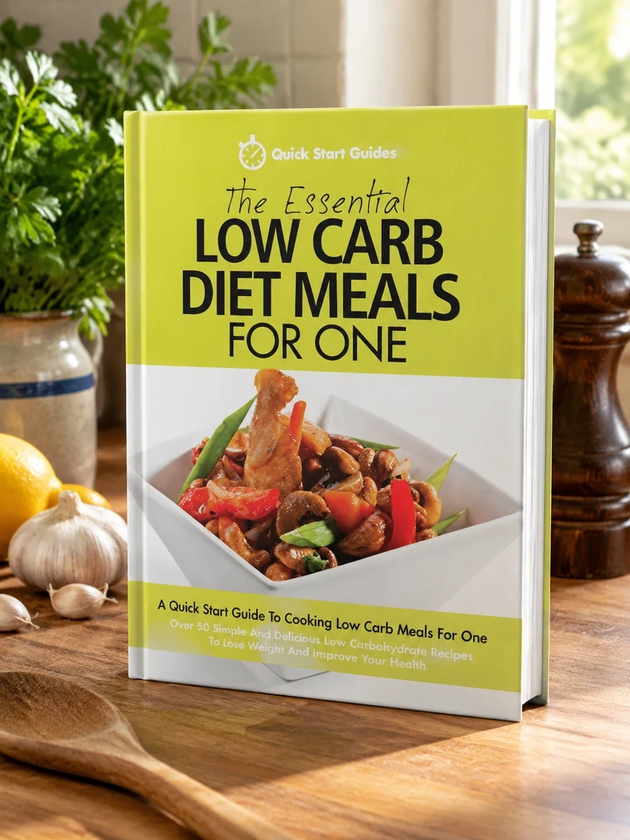 Cover of The Essential Low Carb Diet Meals For One: A Quick Start Guide To Cooking Low Carb Meals For One. Over 80 Simple And Delicious Low Carbohydrate Recipes To